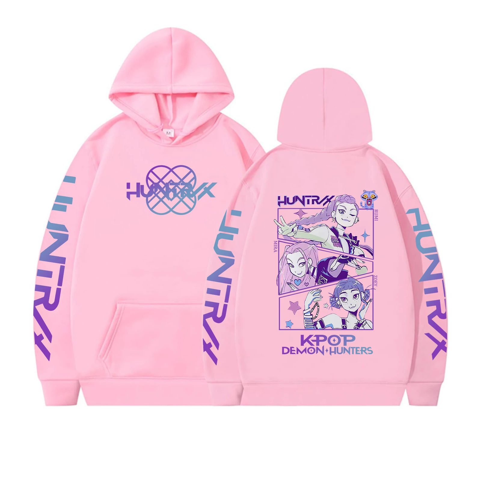 Hoodie Premium Demon Hunters Cute Derpy Tiger Huntrix Girls Group Y2K Hoodie Saja Boys Streetwear Anime Crewneck Merch für Fan