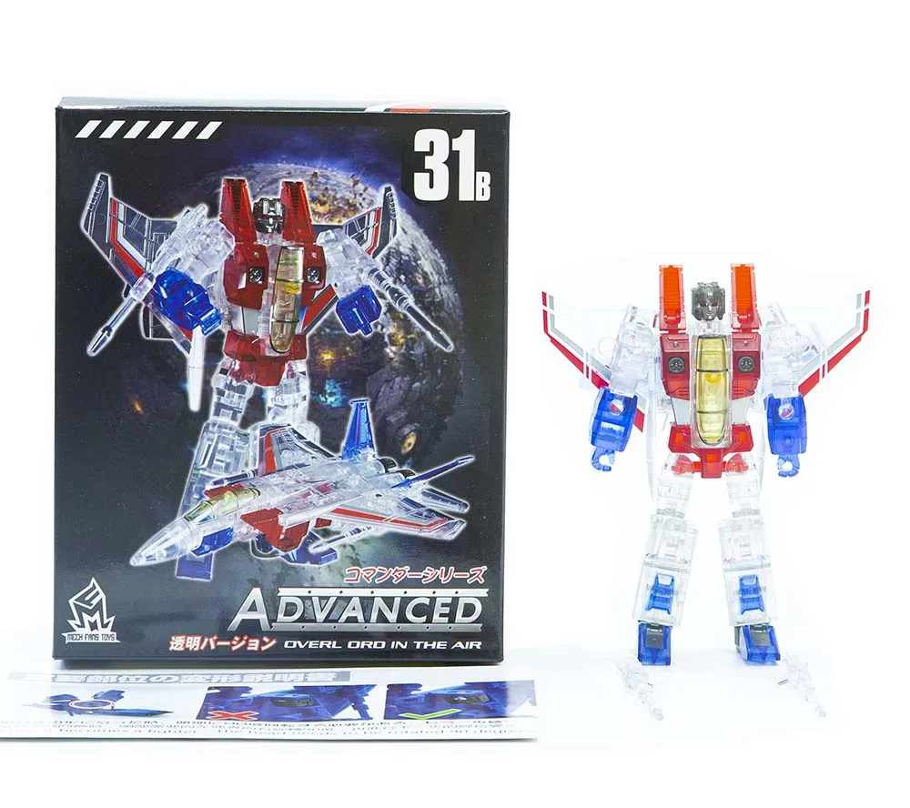 Transformação Robot MechFans Brinquedos, MF-31B Starscream, versão transparente, MFT Action Figure Toy, em estoque, novo