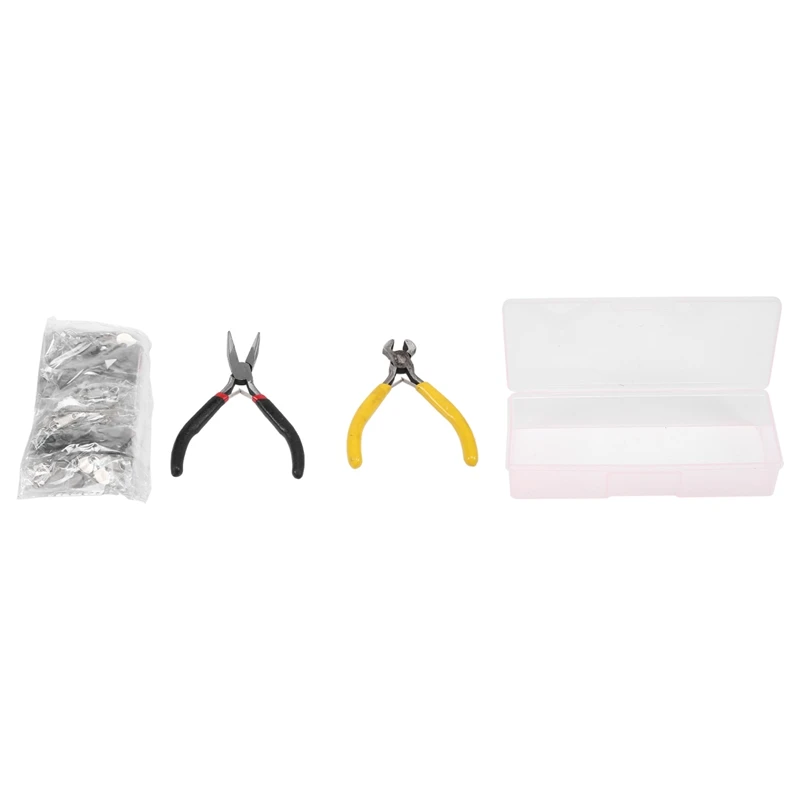 New 194 Pcs Zipper Repair Kit, Replacement Zip Slider Zipper Replacement With 2 Mini Pliers, For Garment, Bag, Jackets,Tents