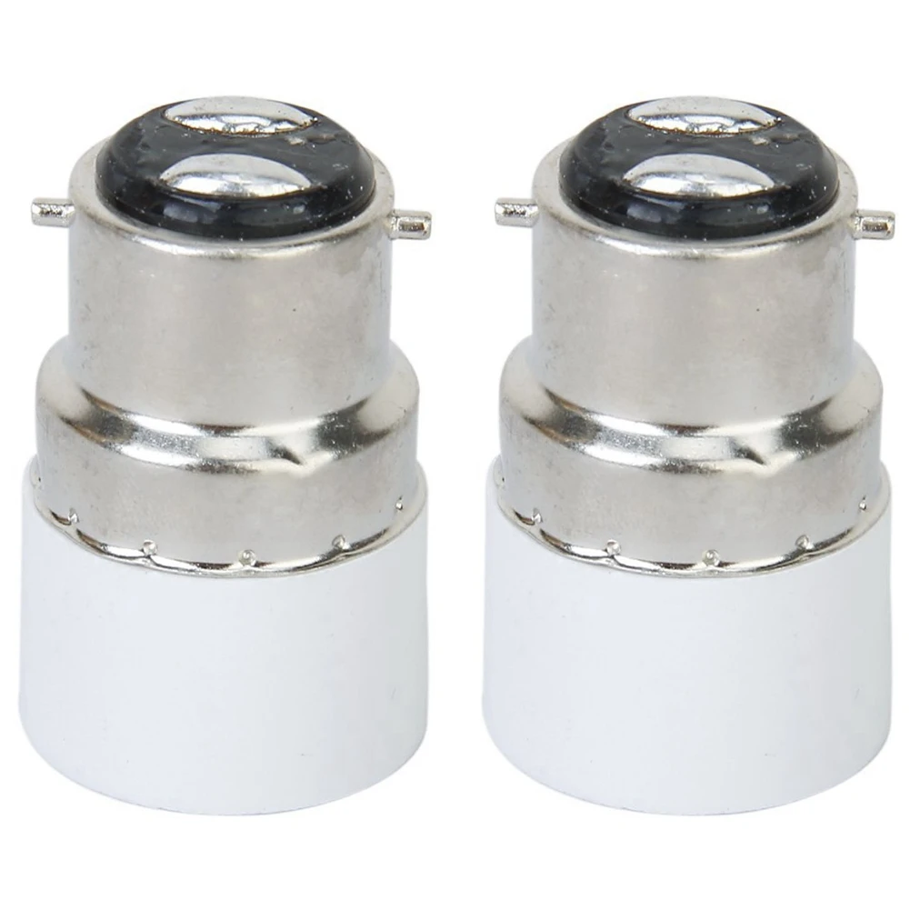 2X B22 To E14 Screw LED Light Bulb Socket Adapter Converter-B61B