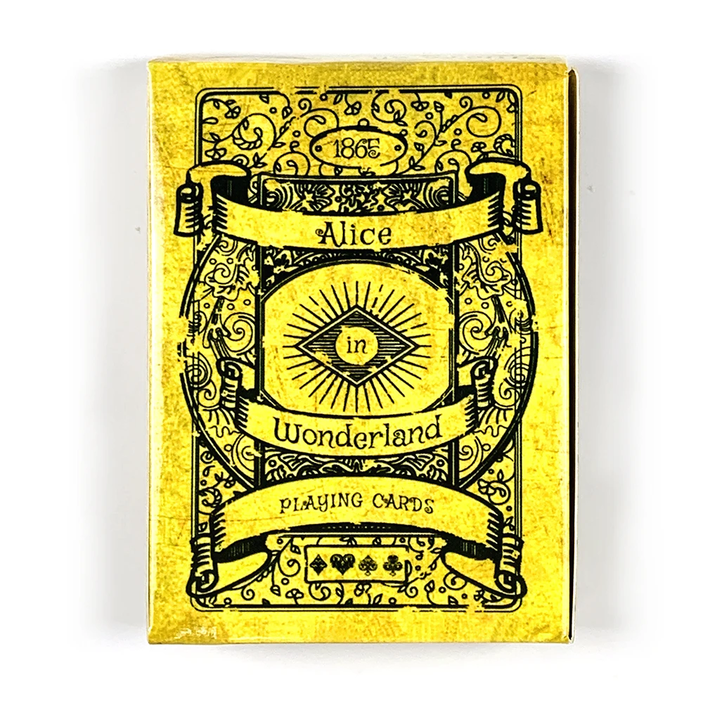 Vintage Collectible Board Games - Vintage-Spielkarten 54 Karten Antikes Gelbes Grimoire-Stil