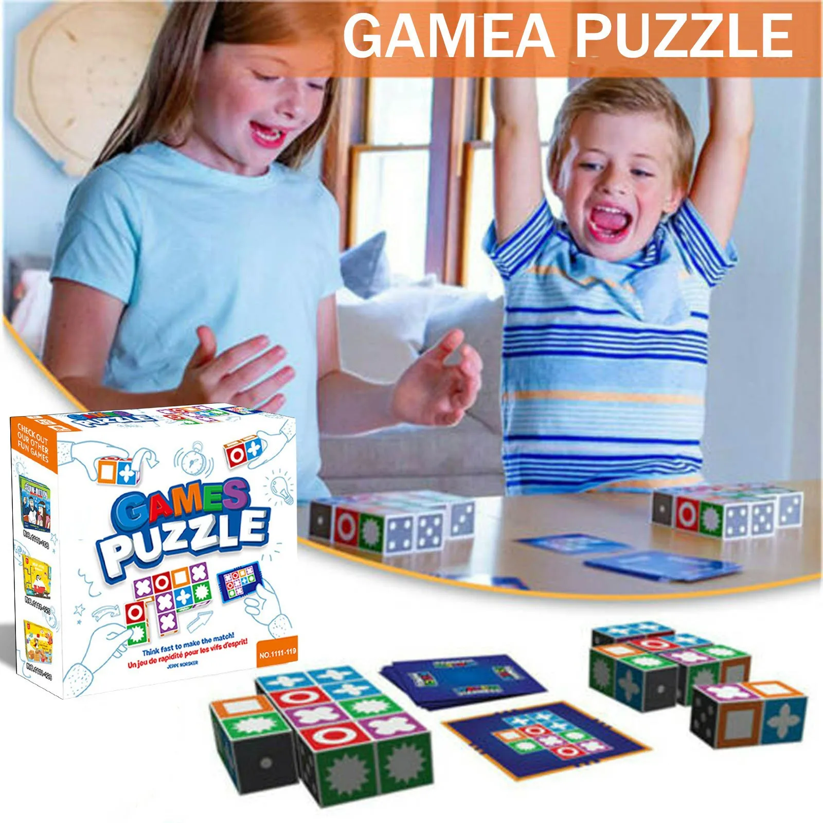 The Uzzle Family Board Game Parent-Child Game Toysblockwork Bundle Board Game Card Set Block Puzzle Game Card Game Party Game