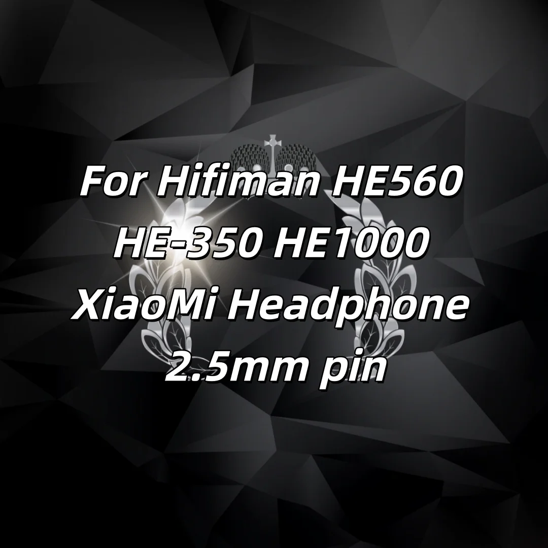 7n Pure 99% Silver Plated 8 Core 24k Gold Earphone Cable For Hifiman HE560 HE-350 HE1000 XiaoMi Headphone 2.5mm pin LN008427
