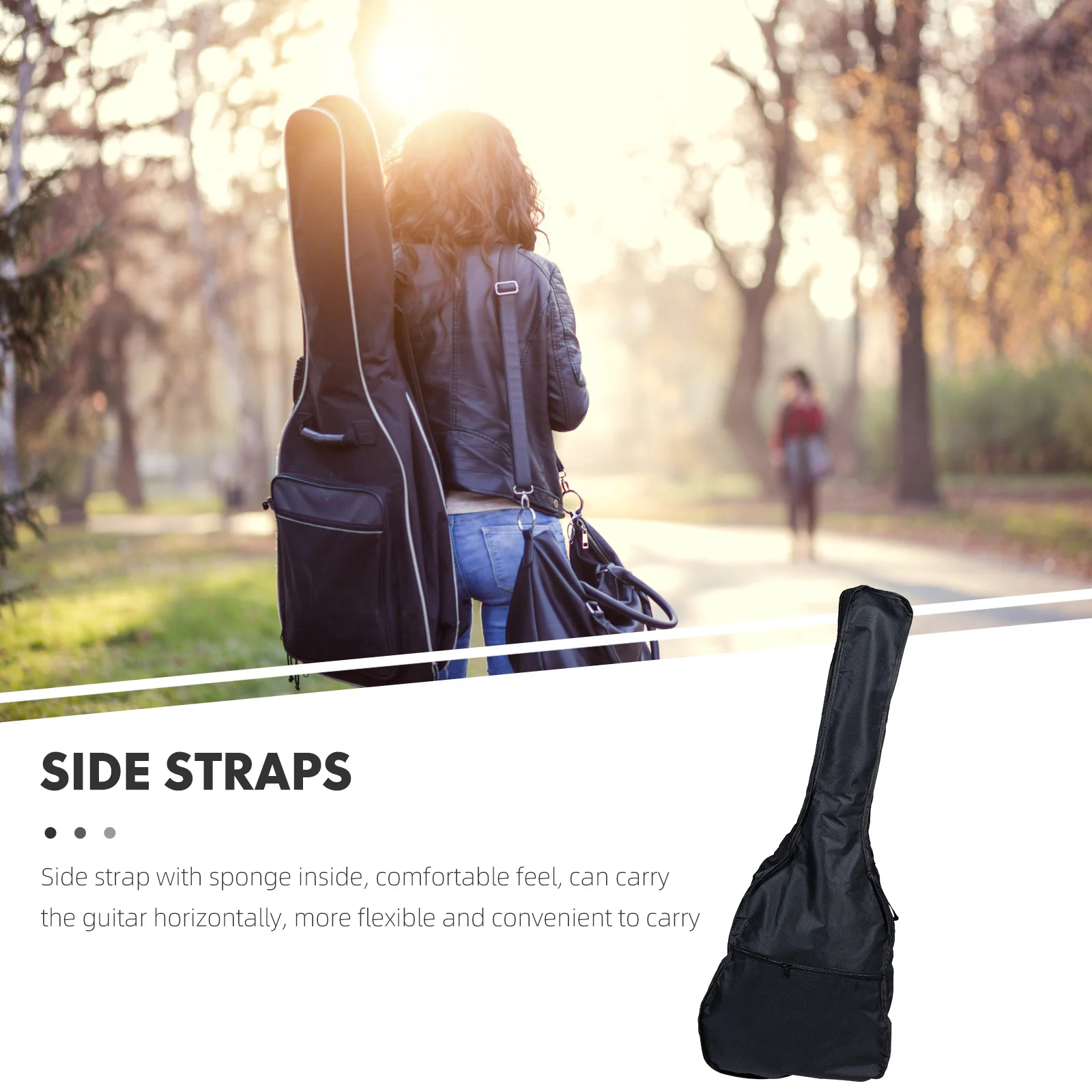 

Waterproof Guitar Backpack Heavy Duty Carrying Bag for Acoustic Guitar Shockproof Travel Case with Accessory Pouch Portable