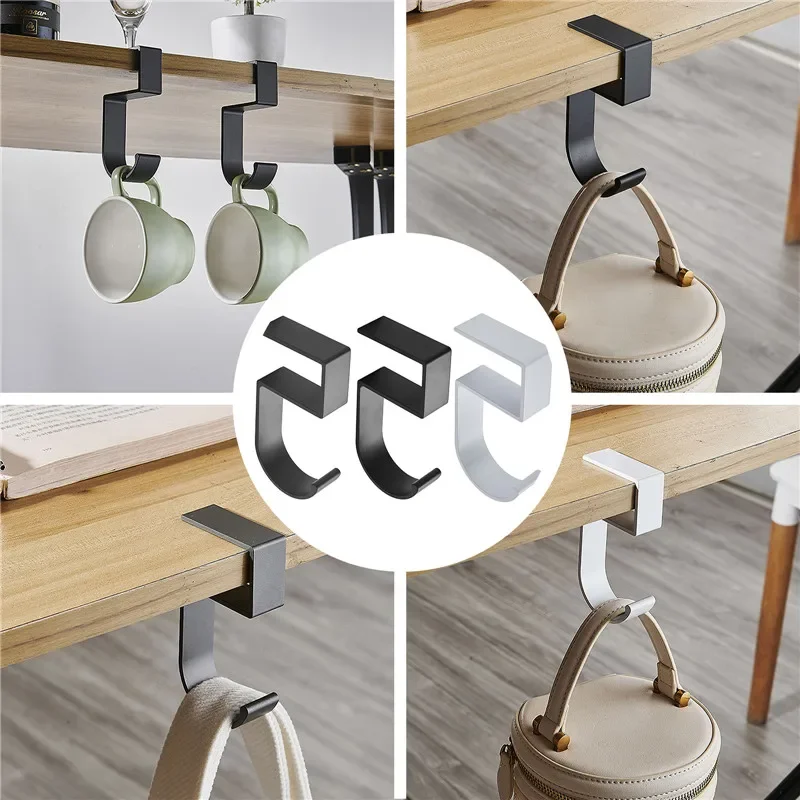 Multi-Purpose Hooks Punch-free Table Edge Hook Handbag Bag Storage Hanger Rack Household Closet Hook Home Office Organizer Hooks