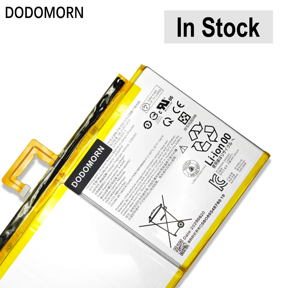 DODOMORN جديد L20D2P31 لينوفو Xiaoxin Pad Pro TB-J706F J716F بطاريات الجهاز اللوحي 3.85 فولت 33.1Wh 8600 مللي أمبير جودة عالية