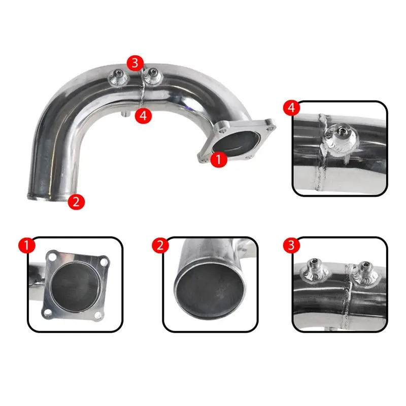 Car Modification 3 Inch Exhaust Pipe Kit Intake Pipe Kit For Dodge 5.9L 1994-1998-A99D