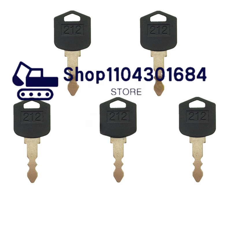 

5 PCS 212 D554212 Ignition Key Fit for Various Doosan & Daewoo Forklift Models