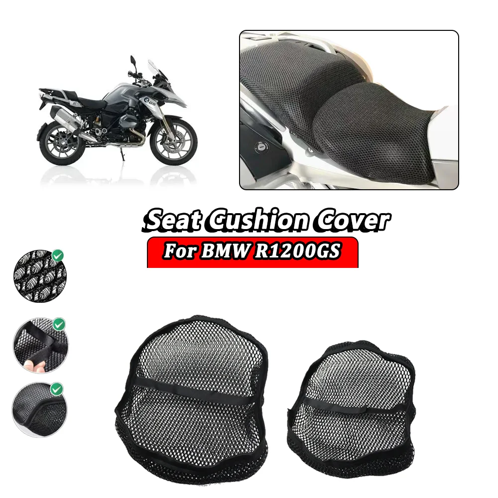 For BMW R1200GS R 1200GS 1200 GS 2004-2018 Motorcycle Mesh Seat Cover Insulated Breathable Non-Slip Waterproof Cushion Cover