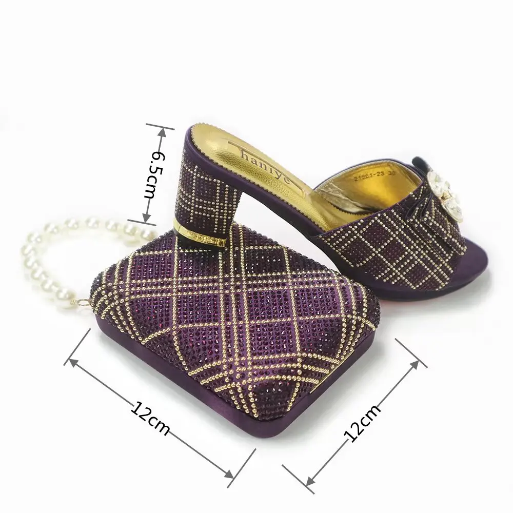 Doershow hot selling Shoes and Bags To Match Set Italy Party Pumps Italian Matching Shoe and Bag Set for Party!