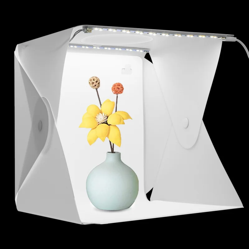 Folding Photobox Portable Light Box Photography Photo Studio Kits LED Backlight Top Opening Products Camera Shooting Photo Box