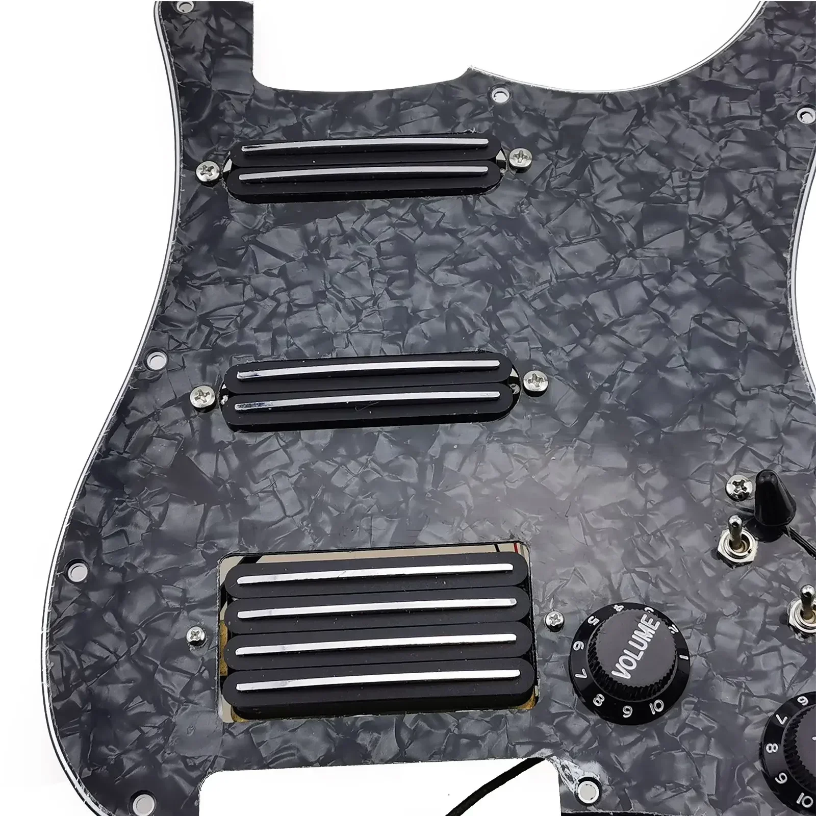 Q-X Music Store-Guitar Pickup Prewired Pickguard Pickups Humbucker Pickup Single Cut Features Wiring Harness Guitar Set Black