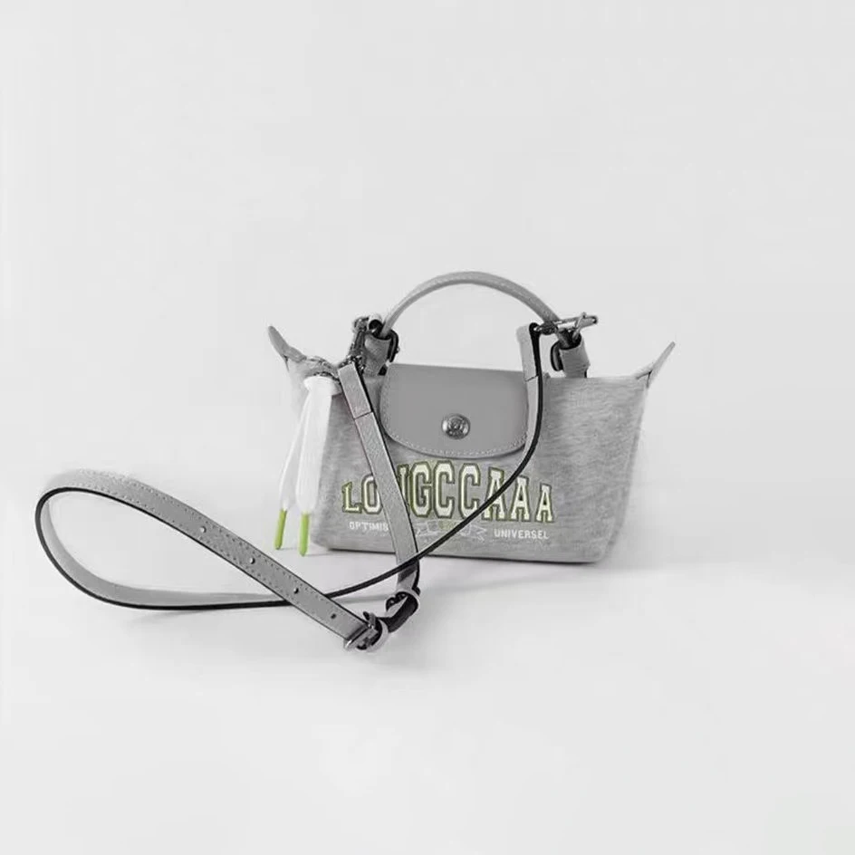 حزام جلدي لحقيبة Longchamp الصغيرة الكتف حزام قابل للتعديل جديد رمادي صغير لكمة خالية تعديل حقيبة الملحقات #2
