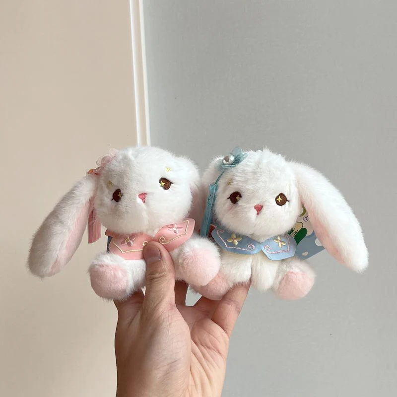 Pluche konijn hanger pop schattig meisje schooltas accessoire sleutelhanger voor Bestie's tas decoratie