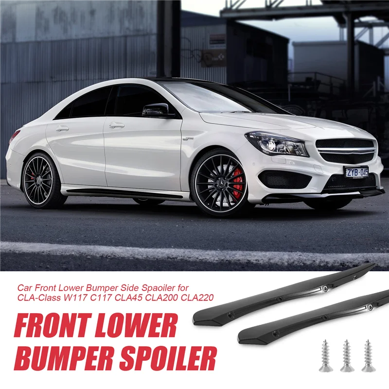

NEW-Car Front Lower Bumper Side Spaoiler For Mercedes-Benz CLA-Class W117 C117 CLA45 CLA200 CLA220