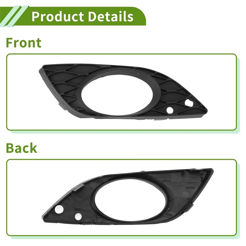A64P-1 زوج جديد جودة عالية سيارة الجبهة الوفير الضباب إطار المصباح 2518850523 2518850623 لمرسيدس بنز W251 R350 #4