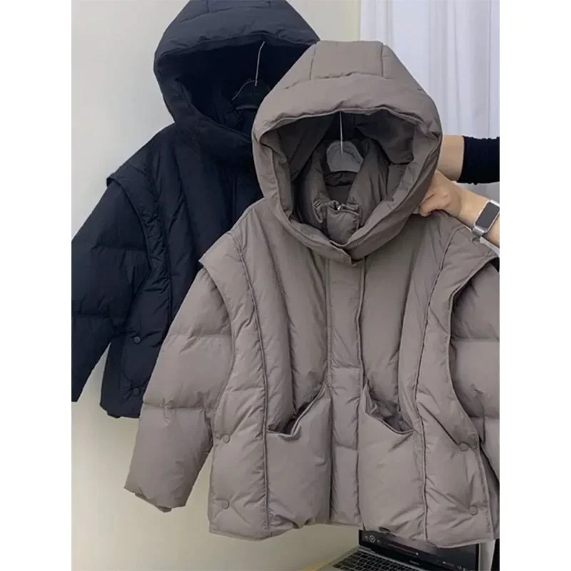 

2025 Winter Boys One Piece Thick Warm Hooded Coat Kids Children Jacket Outerwear