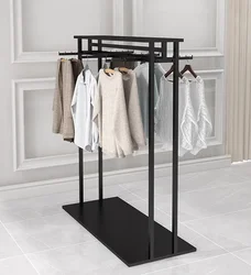 Double row front hanging display rack for men's and women's clothing pants display rack in clothing store