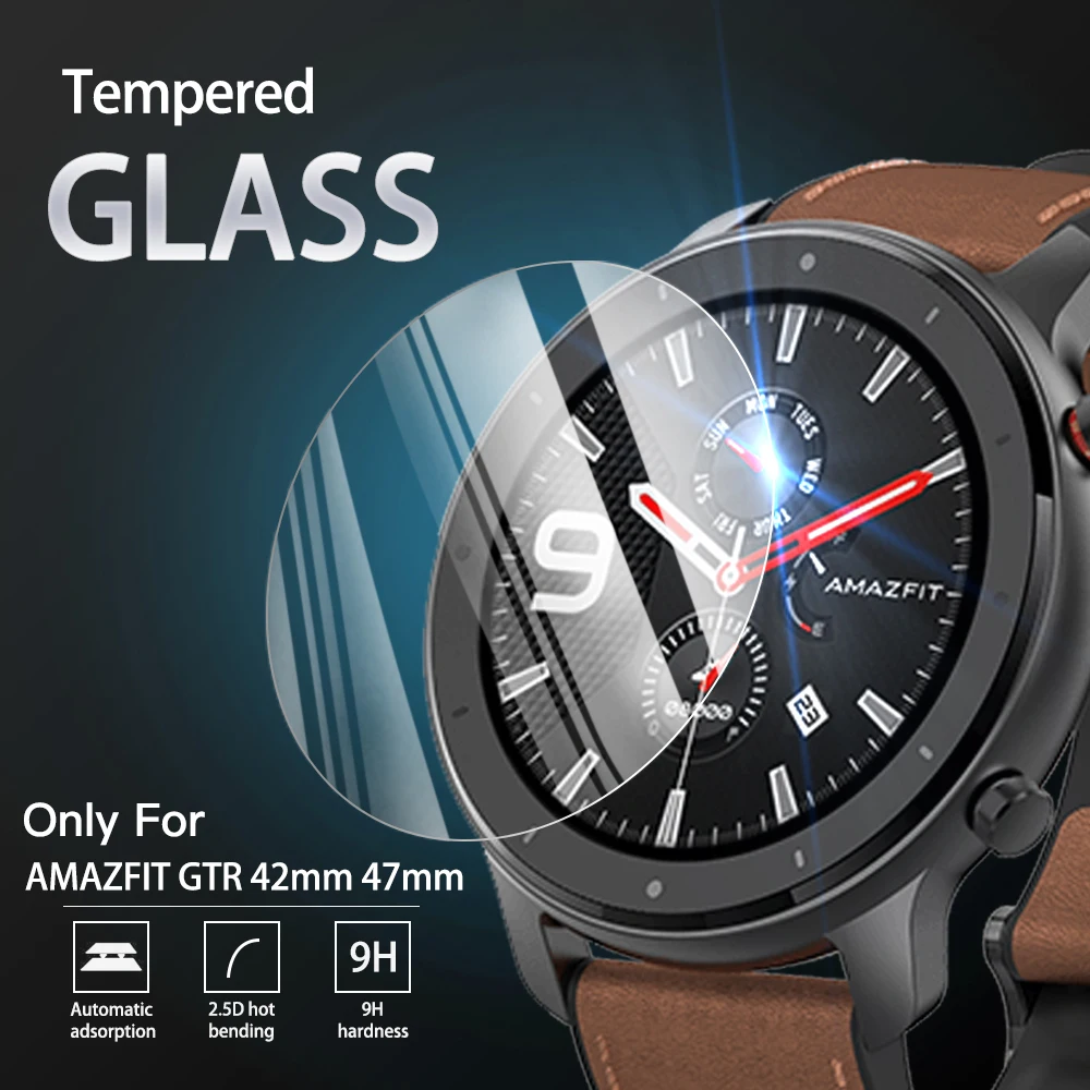 9H Tempered Glass Film For Amazfit GTR 42mm 47mm Smartwatch HD Screen Protector Film For Amazfit GTR 47MM Anti-Scratch Protector