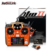 RadioLink AT10 II 2.4Ghz 12CH RC Transmitter with R12DS Receiver and PRM-01 Voltage Return Module Battery for RC FPV Drone