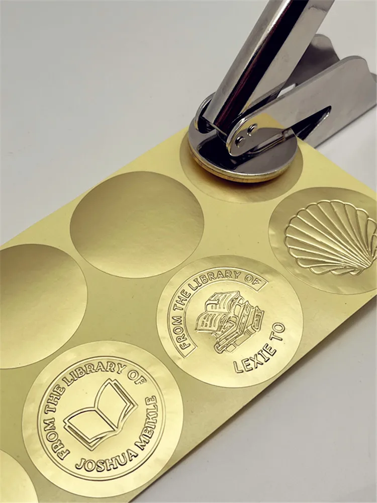 120pcs 50mm Embosser Sticker for Embossing Stamp ,Customize Embosser seal ,Diy Embossing Seal for Card,University Certificate