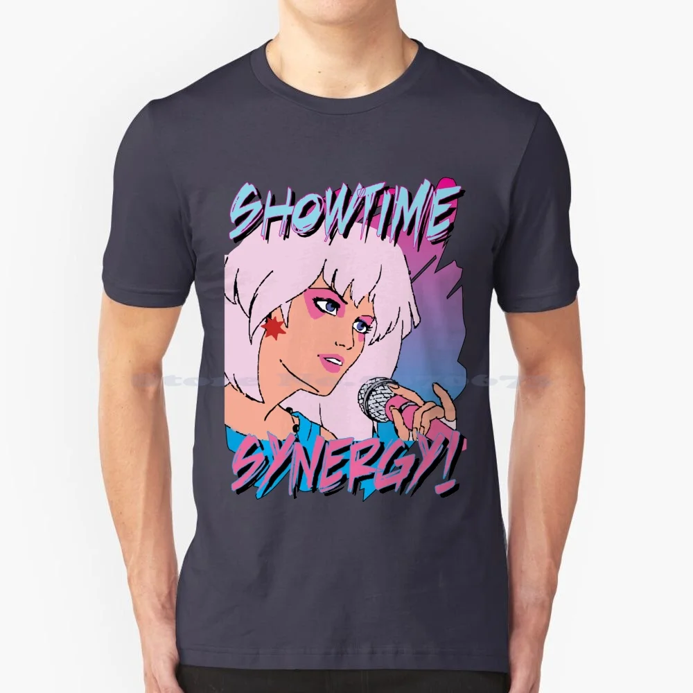 Jem And The Holograms Band Cartoon Showtime Synergy 80s Party Mask T Shirt 100% Cotton Tee Jem Holograms 1980s Cartoon Cult