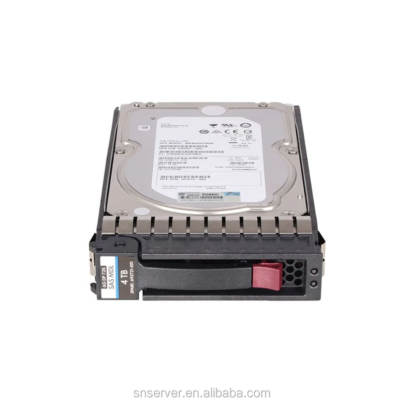 861744 -B21 4TB 6G 7.2K RPM 3.5 "SATA LPc HDD พร้อมถาดอัจฉริยะสําหรับฮาร์ดดิสก์เซิร์ฟเวอร์ G10-G11