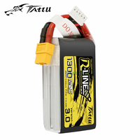 TATTU R-line Version 3.0 1300mah 120C 4S/6S 14.8V/22.2V Lipo Battery Pack with XT60 Plug for RC FPV Racing Drone