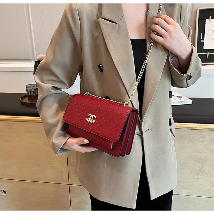 

Женская сумка премиум-класса, новинка 2025, модная сумка через плечо с цепочкой, универсальная сумка-мессенджер