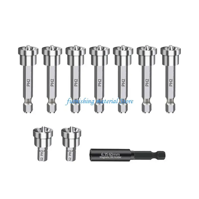 

Y5GD Pack of 10 Depth Stop Screwdriver Tips Durable Drywalls Screwdriver Drill Bits
