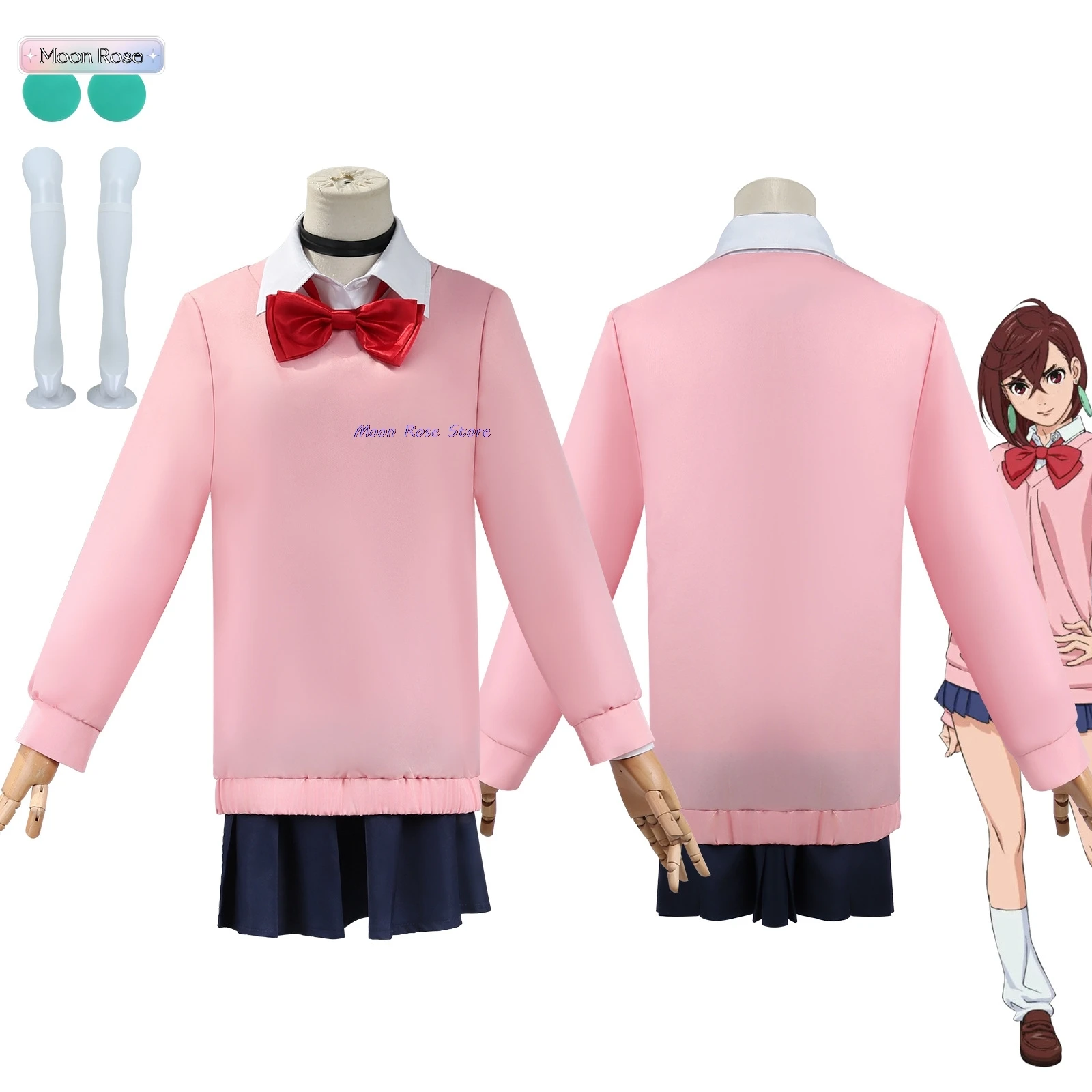 

DAN DA DAN Men's Halloween Costume Momo Ayase Adult Costumes Anime Cosplay Woman Disguise Women School uniform for girls