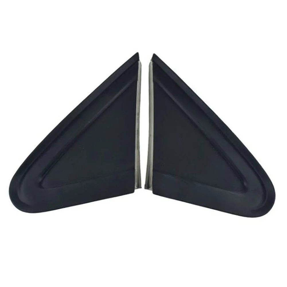 กระจกมองหลังรถยนต์1คู่ฝาครอบสามเหลี่ยมสีดำสำหรับ MK4 9N3 Vento 2006-2010 6Q0853273A 6Q0853274A กระจกกรอบสามเหลี่ยม