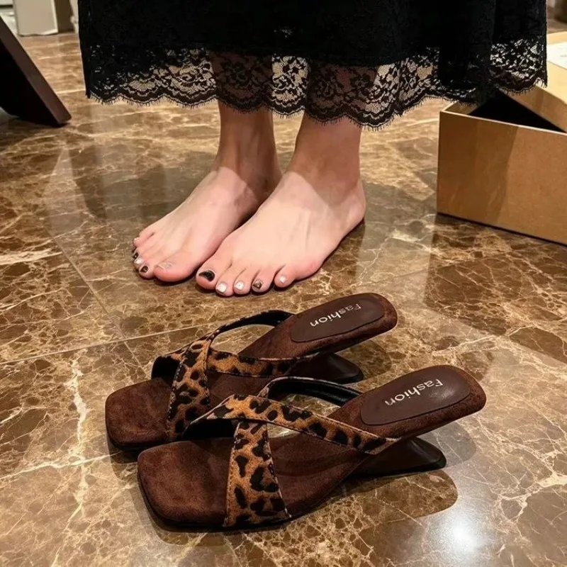 

French Polka Dot Wedge Flip Slippers Women's Outside Wear 2026 Summer New Sandals High Heel Mopping
