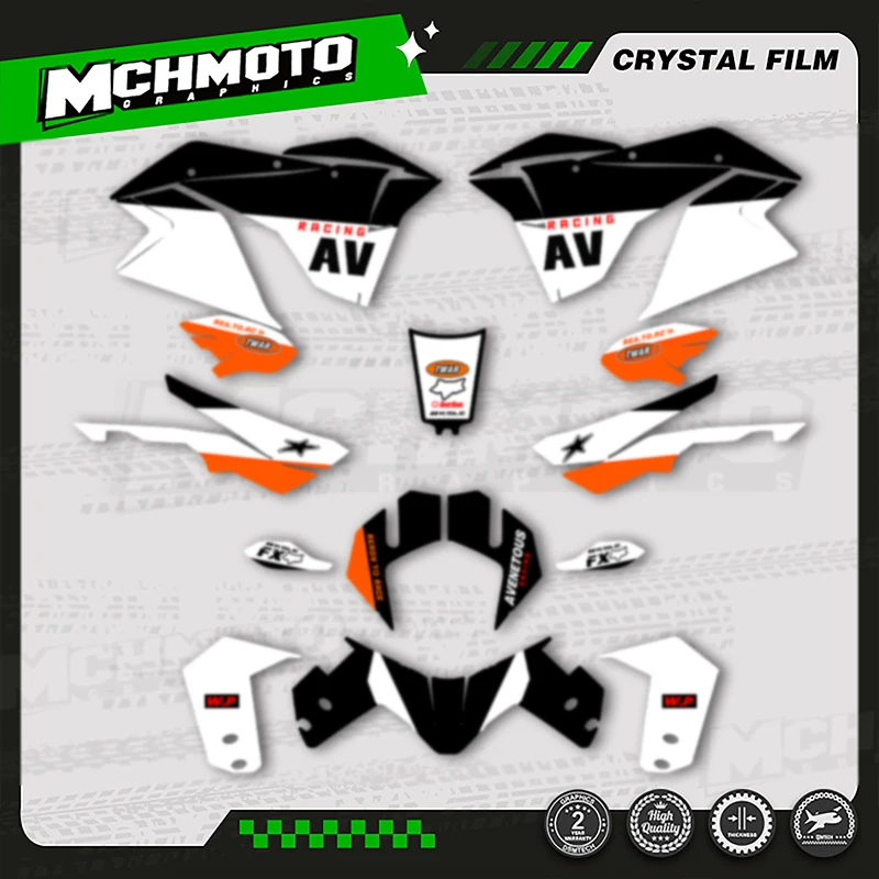 

MCHMFG Motorcycle Graphics Background Decals Stickers Kits For KTM ADV 1290 R S 2017 2018 2019 2020