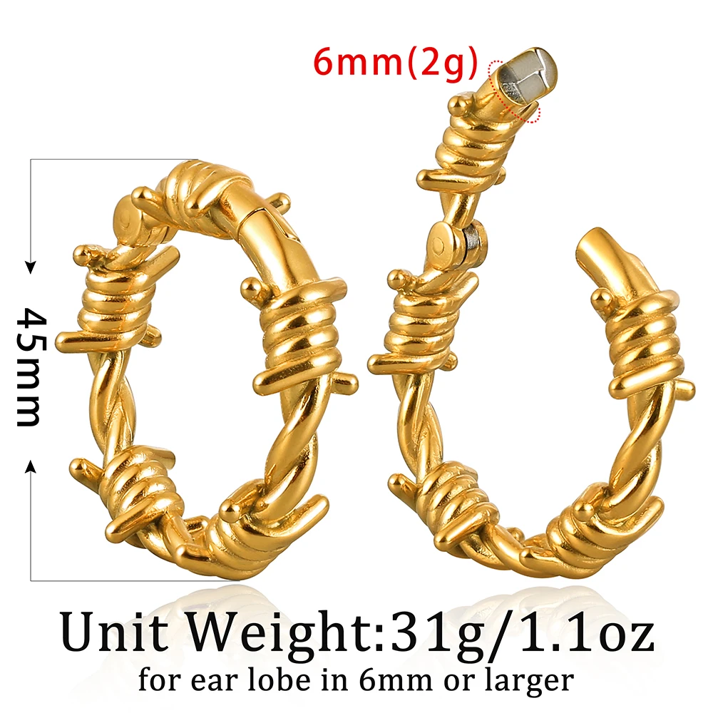 Casvort 2PCS Ohr Gewichte Kleiderbügel Bahre Expander 316 Edelstahl Neue Ankunft Seil Knoten Piercing Körper Schmuck Frauen Männer – Detail 22