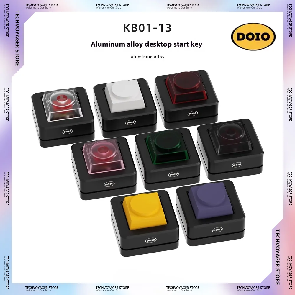 DOIO KB01-13 Multi-color Computer Boot Key Portable Lightweight External Aluminum Alloy Desktop Power Switch Customize Man Gifts