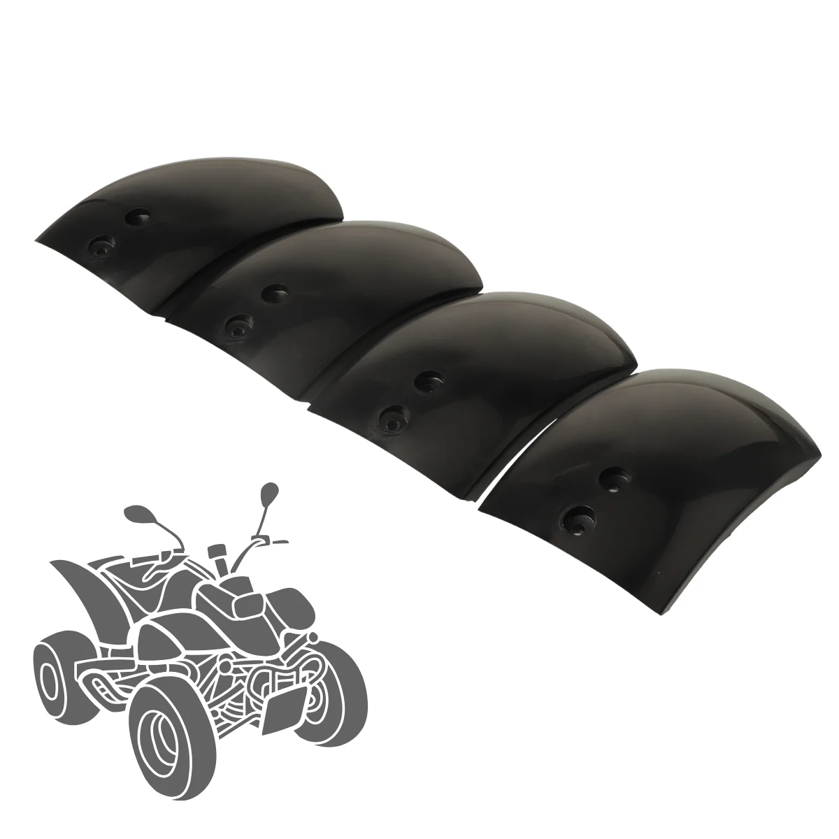 Universal 	 Guardabarros Delanteros y Traseros de Plástico para Cuatrimotos de 43cc, 47cc, 49cc, Minimotos y ATV para Niños