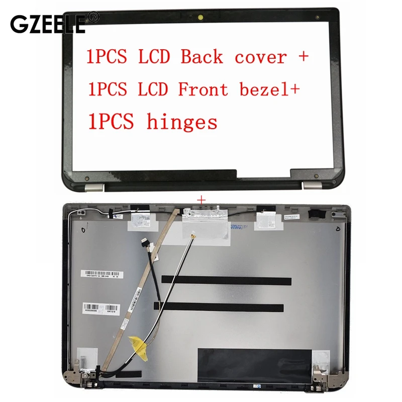 Imagem -01 - Gzeele Tampa Traseira Lcd para Toshiba Satellite P55t Embutida Tampa Dobradiças H000056090 Capa Superior Sensível ao Toque gzeele tampa traseira lcd para toshiba satellite p55t embutida tampa dobradicas h000056090 capa superior sensivel ao toque 01