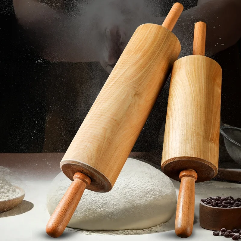 

Large Size Wooden Rolling Pin Pasta Dough Roller Home Use Tool for ing Dumpling Skin And Noodles Traditional Kitchen Gaet