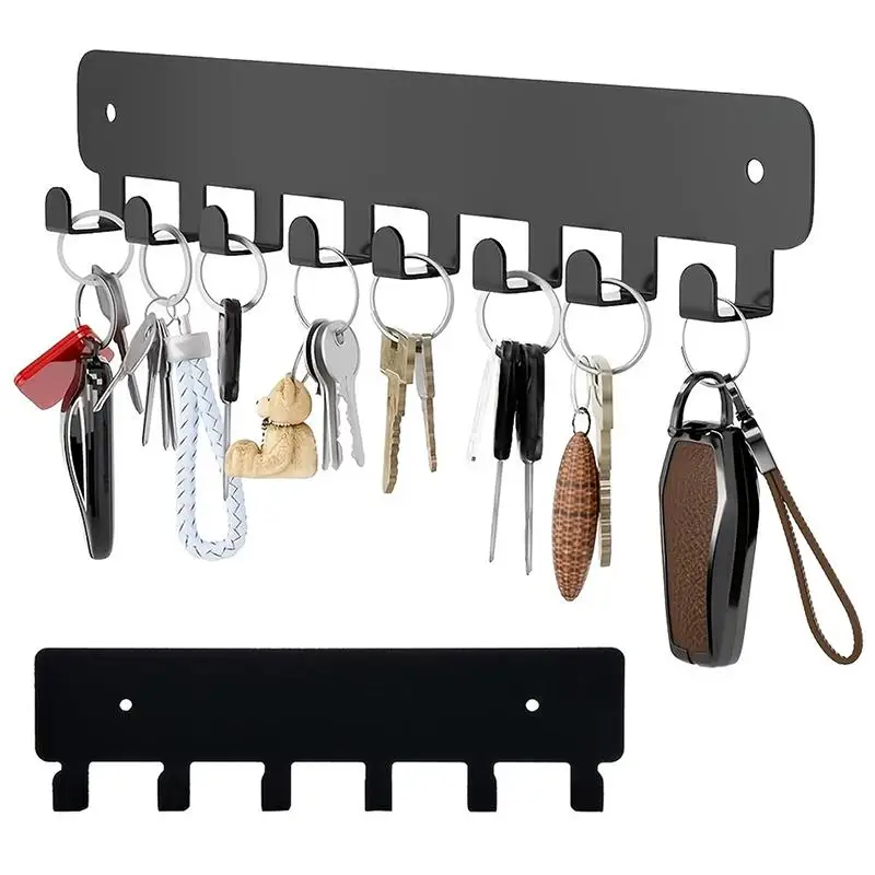 Metal Entryway Wall Mount Key Holder Rack for Keys Bags Pet Leashes Home Decor Storage