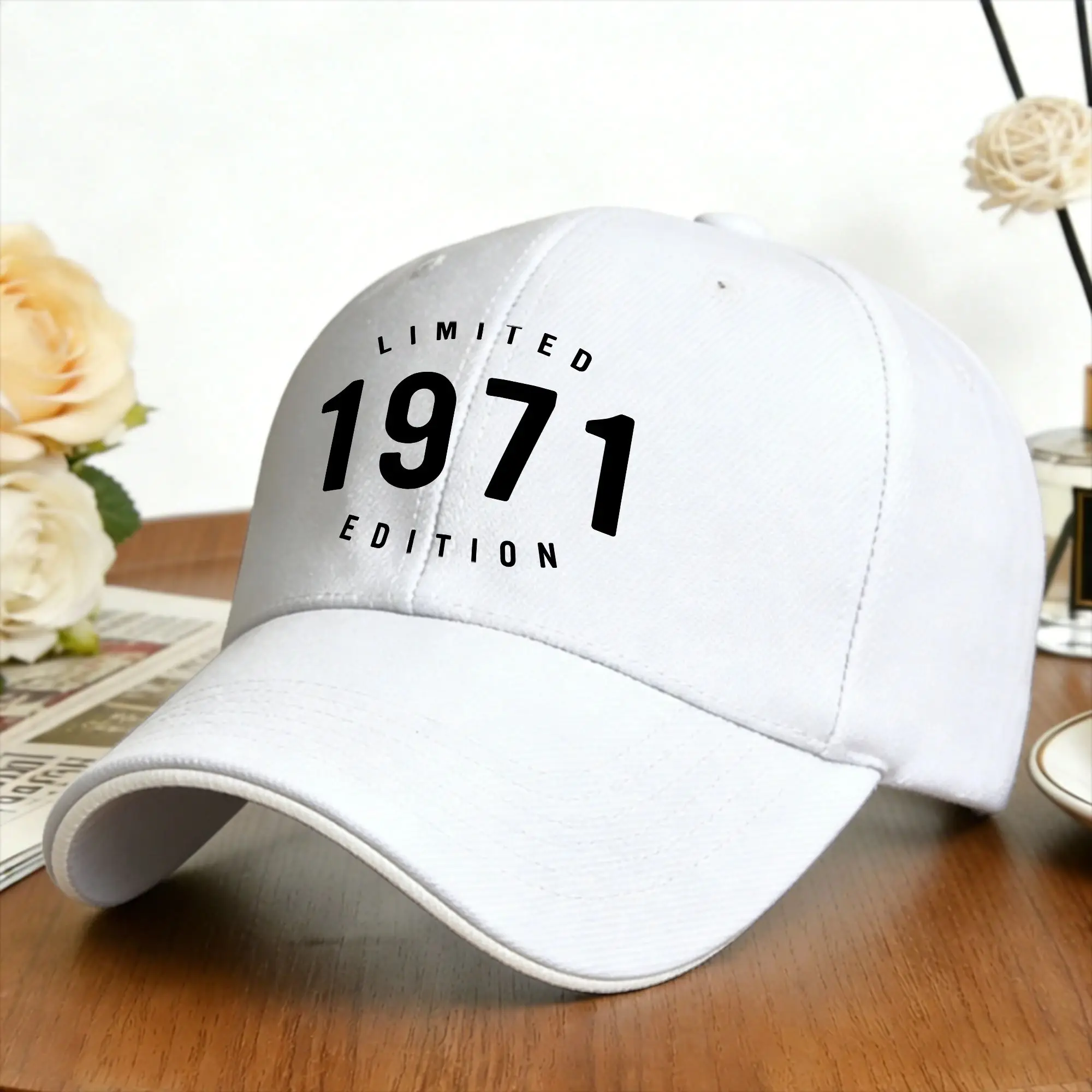 1971 Limited Edition Black Text Casual Baseball Cap  Kpop Rock Hip Hop Hats Summer Hot Sale Baseball Caps