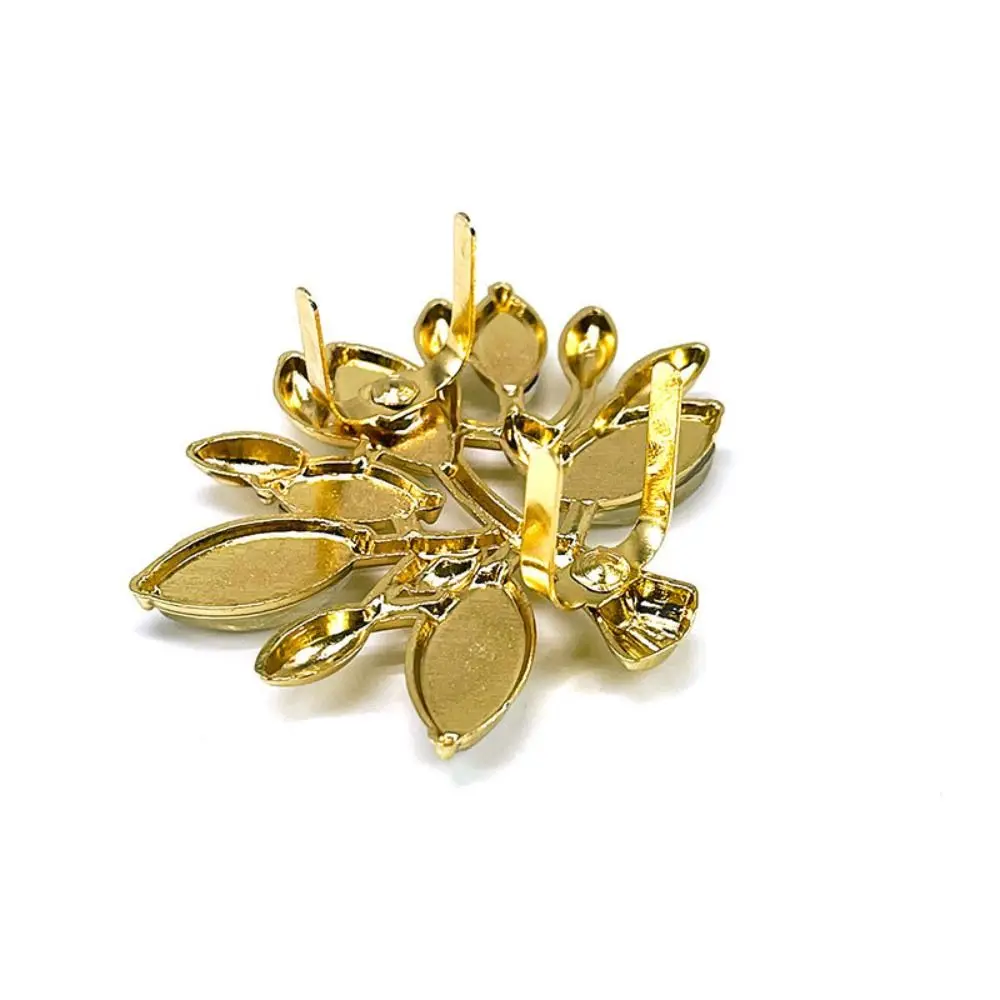 Exquisite Rhinestone Metal Buckle Clasp Craft DIY Woven Bag Purse Hat Decor Decorative Buckle Hardware