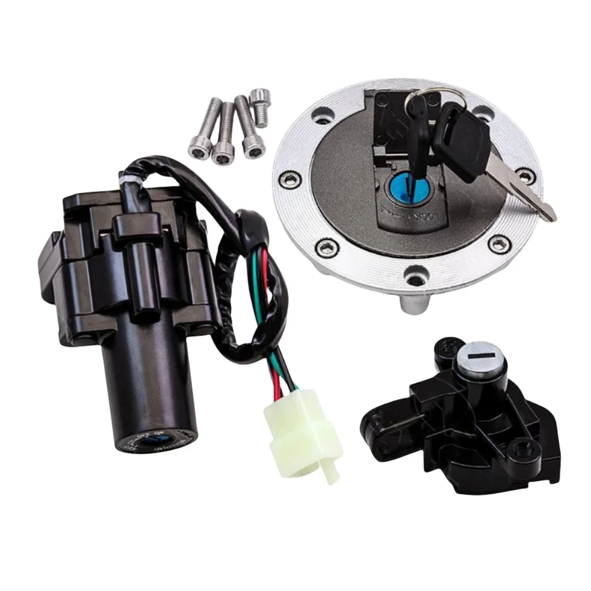 For Yamaha XJR400 96-02 XJR1200 94-98 XJR1300 Motorcycle Gas Fuel Tank Cap Cover Seat Ignition Switch Start Lock Contact Key Set