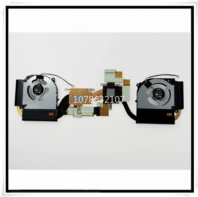 

New Laptop CPU+GPU Radiator with fan set for CLEVO 6-31-NP5N2-101 P/N: MQ6X Fan Cooler Module DC5V 0.5A