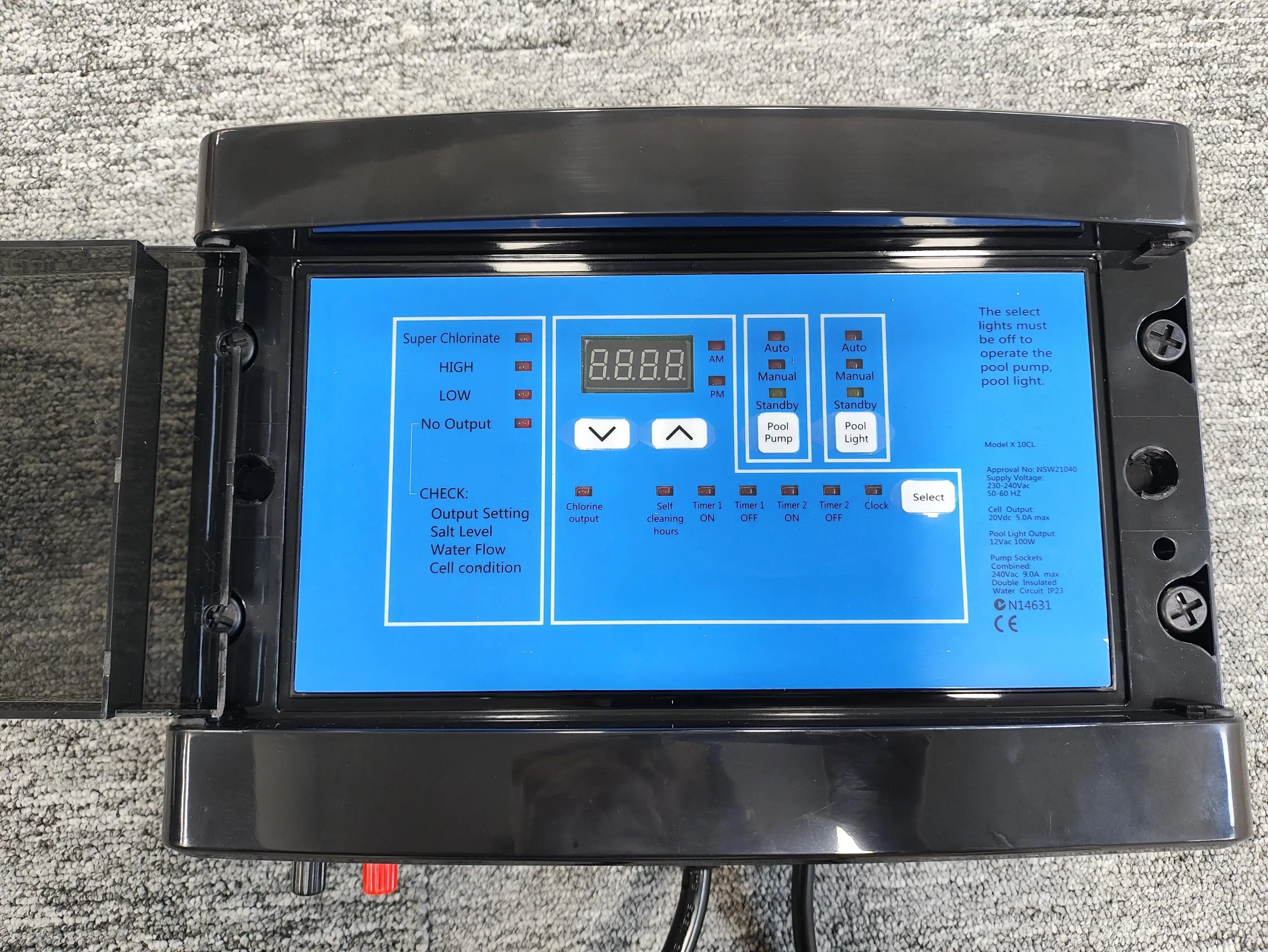 JIANYONG High Efficiency Automatic Salt Chlorine Generator for Swimming Pool-10-50g/h Chlorine Production In-Ground & Spa Use