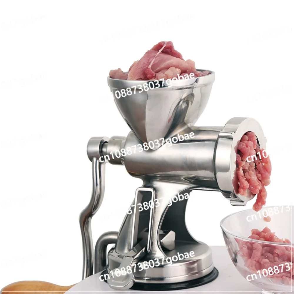 304 stainless steel manual meat grinder household hand crank minced meat grinder stuffing machine cooking machine