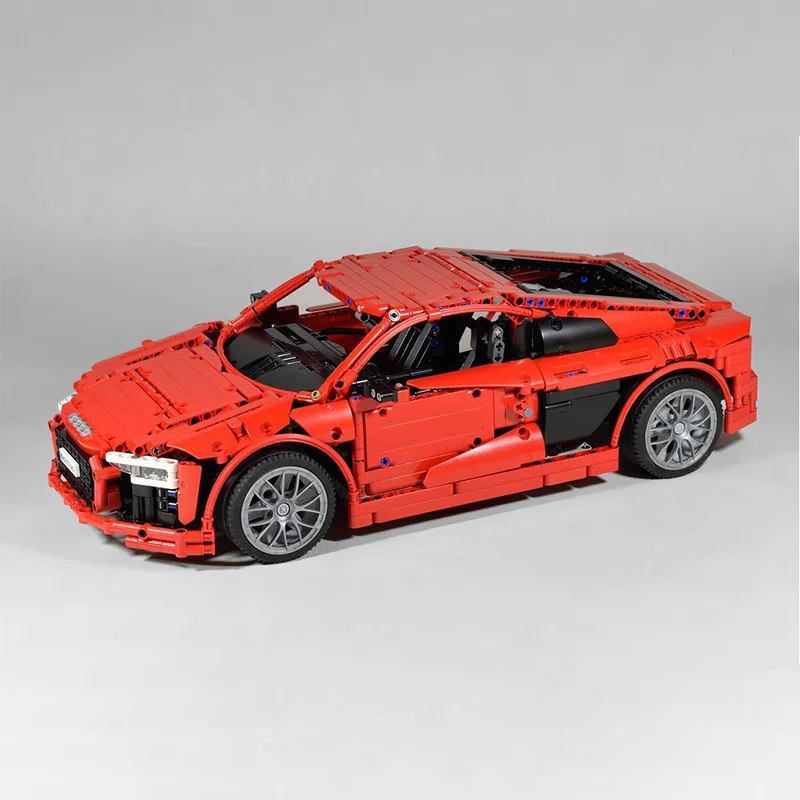 1839PCS Moc Building Blocks AudisadsR8 V10,เหมาะสําหรับเด็กและนักสะสม,สไตล์โมเดิร์นต้องมีสําหรับคอลเลกชัน