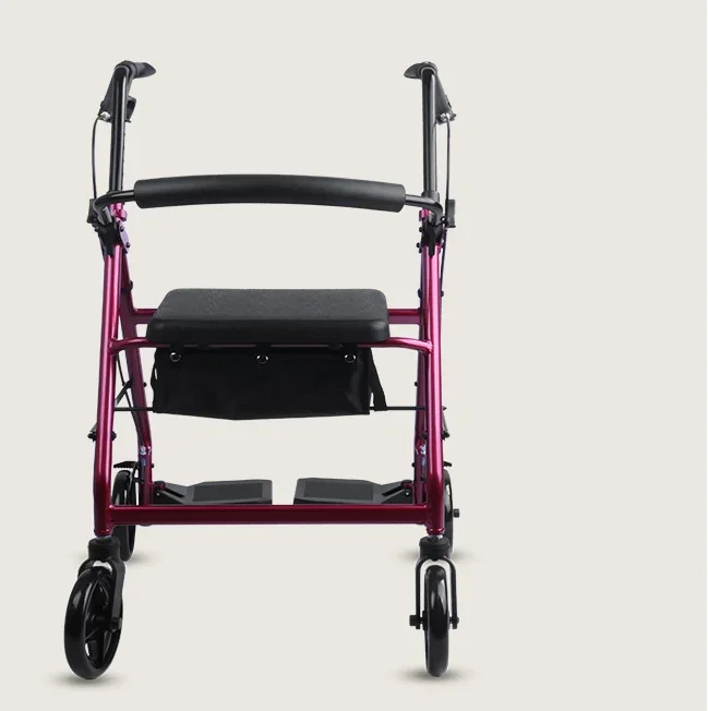 BQ4001A Aluminum Frame Assisted walking Adult Disability Walker With Seat Labor saving Rollator with Basket