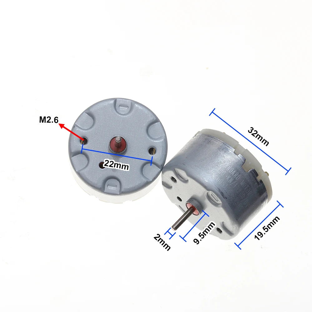 Mini RC500-KN/18280 Motor DC 5V 6V 12V High Speed Carbon Brush Motor for Audio Intelligent Robot Vacuum Cleaner