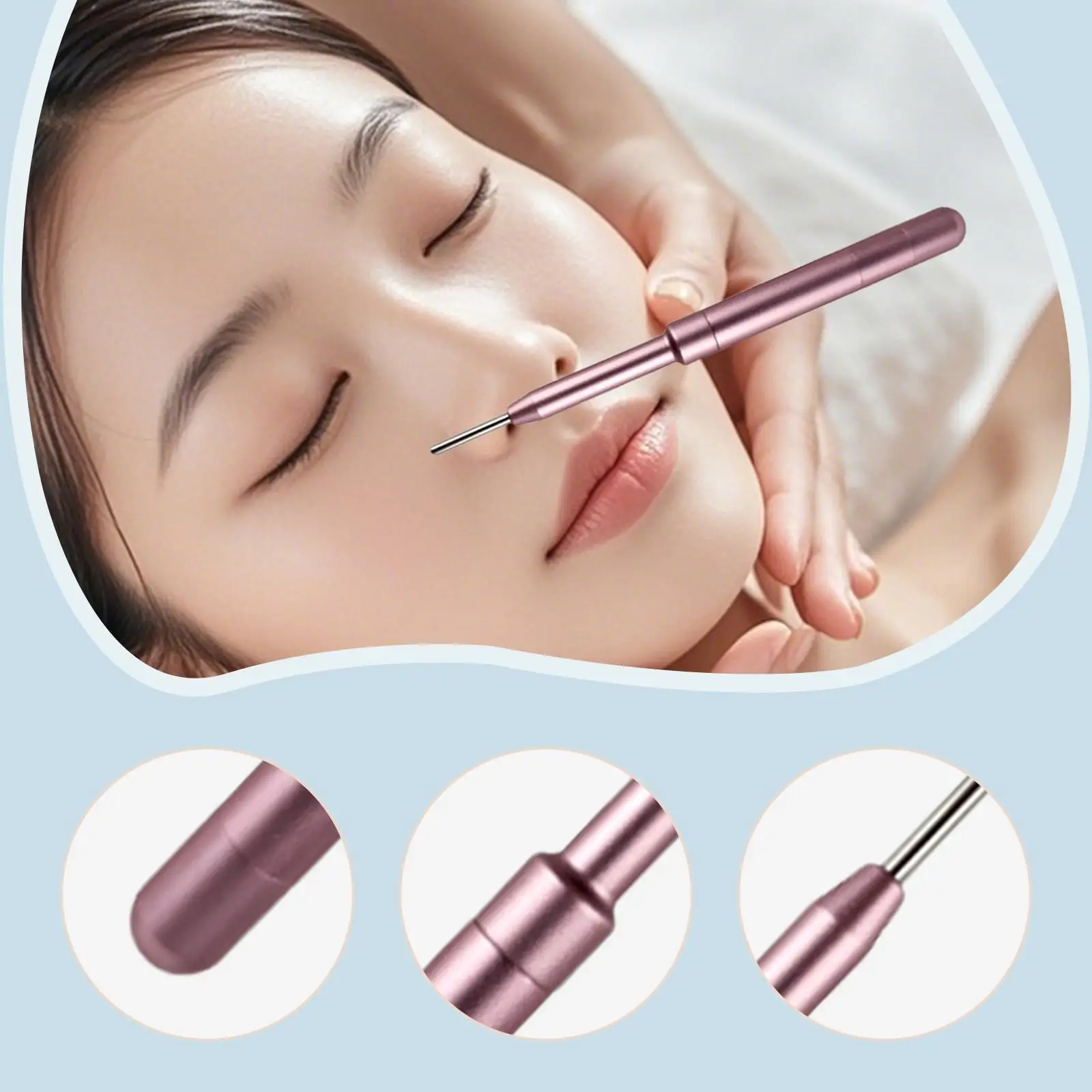 أداة تدليك الوجه ريفليكسولوجي قلم تدليك صغير يدوي للوجه قلم الوخز بالإبر محمول لخلف الرقبة والفم والأنف والخصر #5